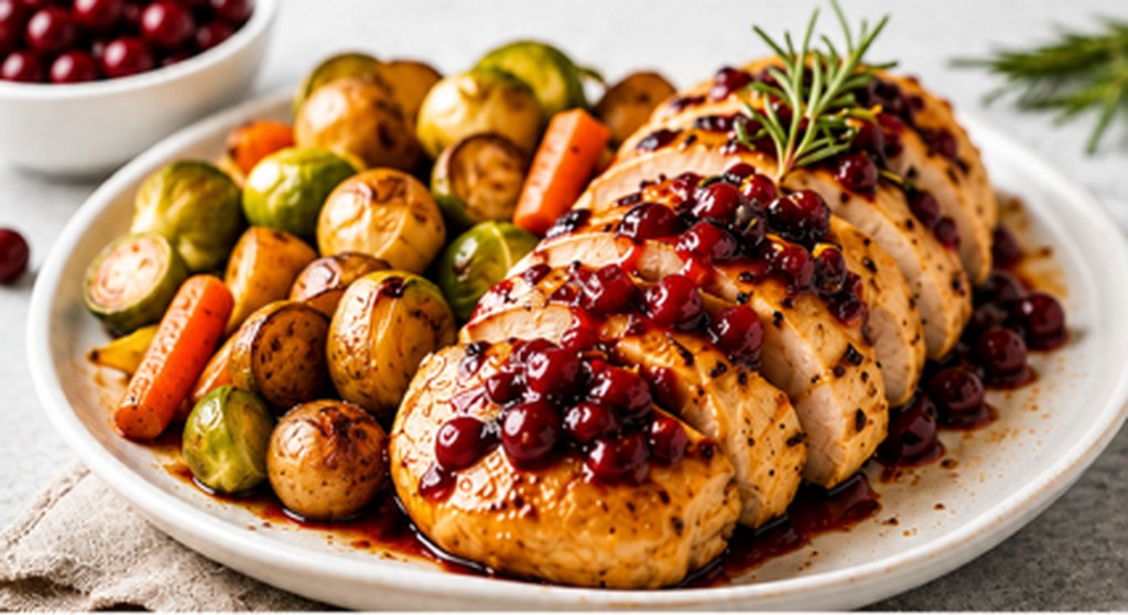 Cranberry Glazed Chicken with Rosemary