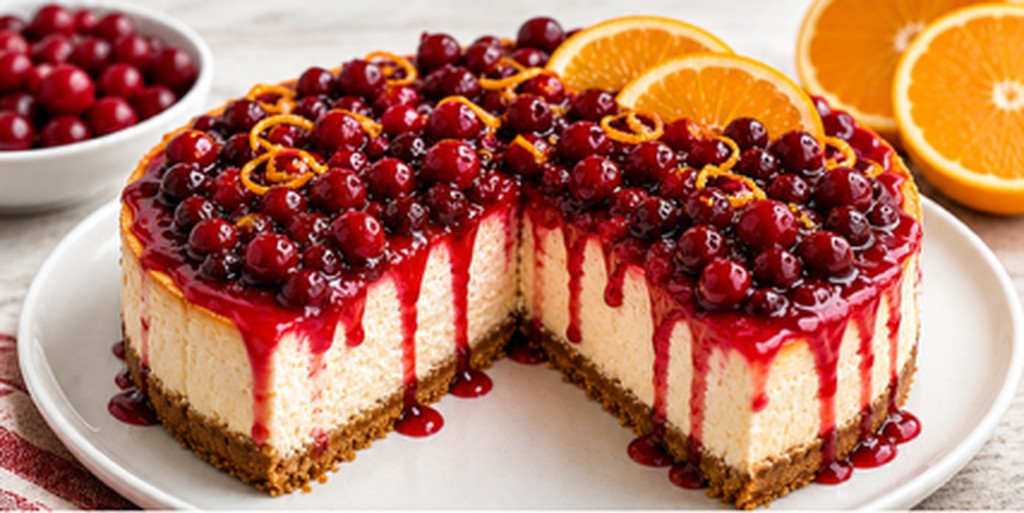 Cranberry Orange Cheesecake